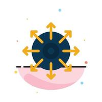 Target Point Achieve Success Abstract Flat Color Icon Template vector