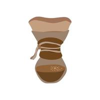 café filtrado por goteo. cultura cafetalera. ilustración vectorial vector