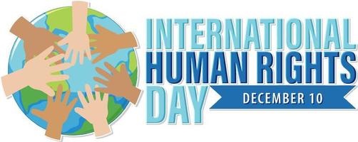 diseño de banner del día internacional de los derechos humanos vector