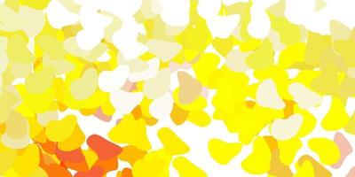 Light yellow vector texture with memphis shapes.