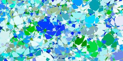 Light Blue, Green vector pattern with polygonal shapes.