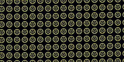 Dark Yellow vector template with esoteric signs.