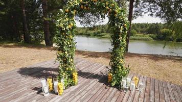 décoration d'événement de mariage sur le thème du citron sicilien video