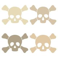 Set of Skull and Crossbones isolated on white background vector