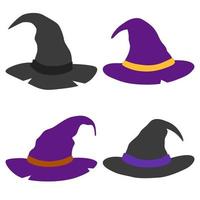 Set of Wizard Hat isolated on white background vector