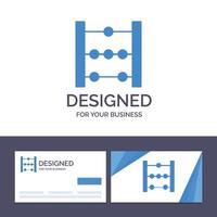 Creative Business Card and Logo template Abacus Education Math Vector Illustration