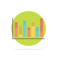 Graph Line Up Down  Abstract Circle Background Flat color Icon vector