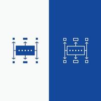Workflow Workflow Planning Business Modern Planning Line and Glyph Solid icon Blue banner Line and G vector