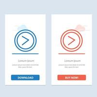 Arrow Interface Right User  Blue and Red Download and Buy Now web Widget Card Template vector