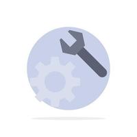 Setting Wrench Gear Abstract Circle Background Flat color Icon vector