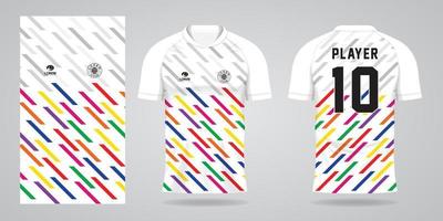 plantilla de diseño de deporte de camiseta de fútbol colorido vector