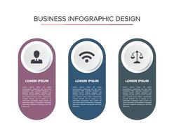 Business Infographic Design presentation elegant flat color vector