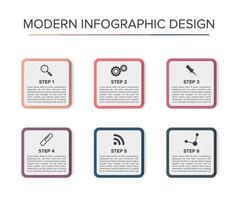 Modern Infographic Design element presentation powerpoint Background vector