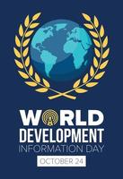 World Development Information Day Poster Design vector