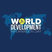 World Development Information Day Social Media Post Design vector