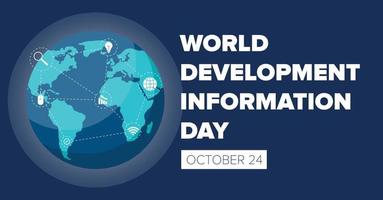 World Development Information Day Banner Design vector