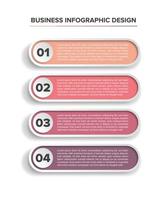 Infographic template flat design presentation elegant Premium Vector