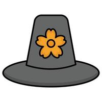 sombrero elegante que puede modificar o editar fácilmente vector