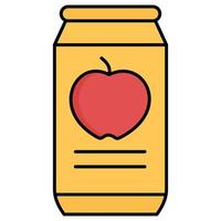 jugo de manzana que puede modificar o editar fácilmente vector