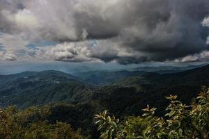 cielo nublado sobre montaña foto