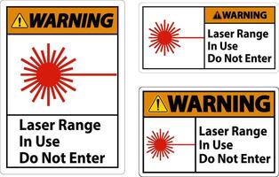 Warning Laser Range In Use Do Not Enter Sign vector