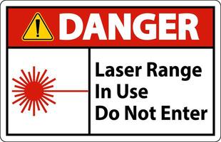 Danger Laser Range In Use Do Not Enter Sign vector