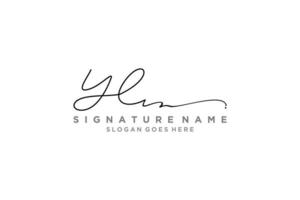 Initial YL Letter Signature Logo Template elegant design logo Sign Symbol template vector icon