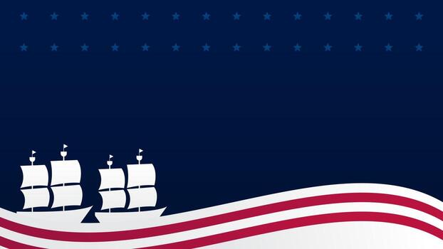 Columbus Day Background with Silhouette of Ship, and Copy Space Area. Suitable to place on content with that theme. vector