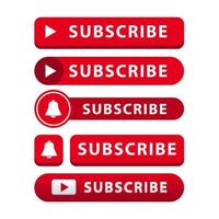 Subscribe Button for Video Channel vector
