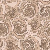 Abstract floral seamless pattern. Vintage dusty rose background. Mosaic rosebuds. Neutral delicate roses pattern. Vector illustration.