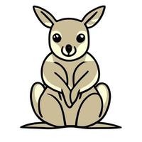 Cute Smiling Kangaroo vector