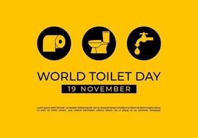 World toilet day background celebrated on november 19. vector