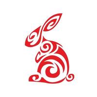 The rabbit mascot is suitable for Chinese New Year vector