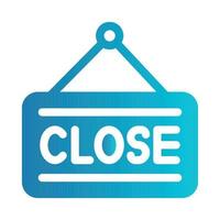 Flat illustration on a theme sign closed vector