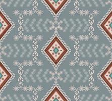 Ethnic arabesque geometric pattern. Ethnic Persian geometric diamond shape vintage style seamless pattern background. Use for fabric, textile, interior decoration elements, upholstery, wrapping vector
