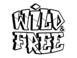 Wild and free word graffiti style letters.Vector hand drawn doodle cartoon logo illustration. Funny cool wild and free letters, fashion, graffiti style print for t-shirt, poster concept vector