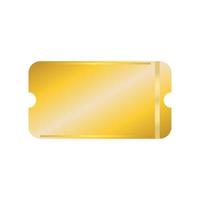 golden ticket simple design illustrator vector