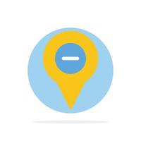 Location Map Navigation Pin minus Abstract Circle Background Flat color Icon vector