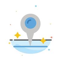 Map Location Marker Abstract Flat Color Icon Template vector