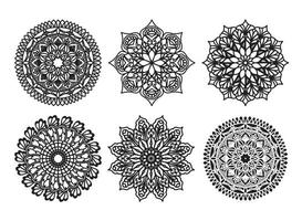 colecciones de flores de mandalas vector