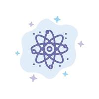 Physics React Science Blue Icon on Abstract Cloud Background vector