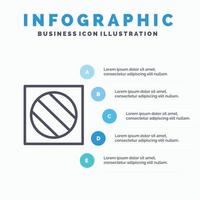 Full Shadow Editing Photo Shadow Line icon with 5 steps presentation infographics Background vector