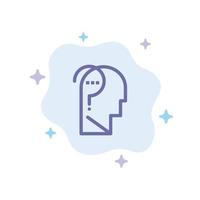 Confuse Confuse Brain Confuse Mind Question Blue Icon on Abstract Cloud Background vector