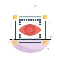 Visual View Sketching Eye Abstract Flat Color Icon Template vector