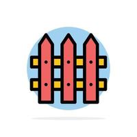 Construction Fence Garden Abstract Circle Background Flat color Icon vector