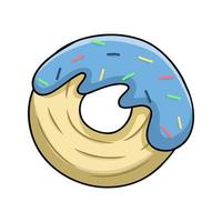 Símbolo de icono de donut de postre de pastel. logotipo de rosquilla. vector de ilustración de comida y bebida