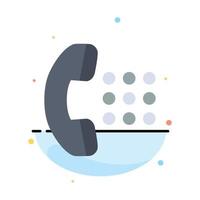 Apps Call Dial Phone Abstract Flat Color Icon Template