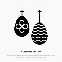 Celebration Easter Egg Food solid Glyph Icon vector