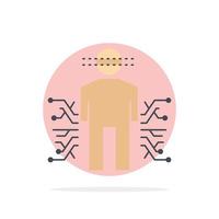 Sensor body Data Human Science Flat Color Icon Vector