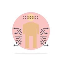 Sensor body Data Human Science Flat Color Icon Vector